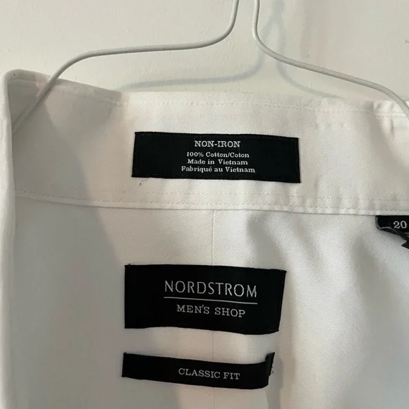 Nordstrom Men’s 100% Cotton Dress Shirt 20/36 - Picture 2 of 3